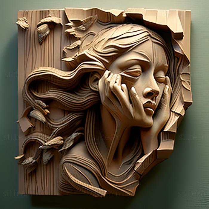 3D модель Хейли Левер, американская художница. (STL)